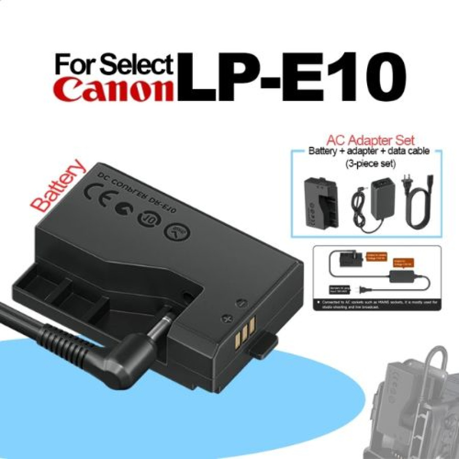 BATTERY DUMMY FOR CANON LP-E10 ADAPTER POWER