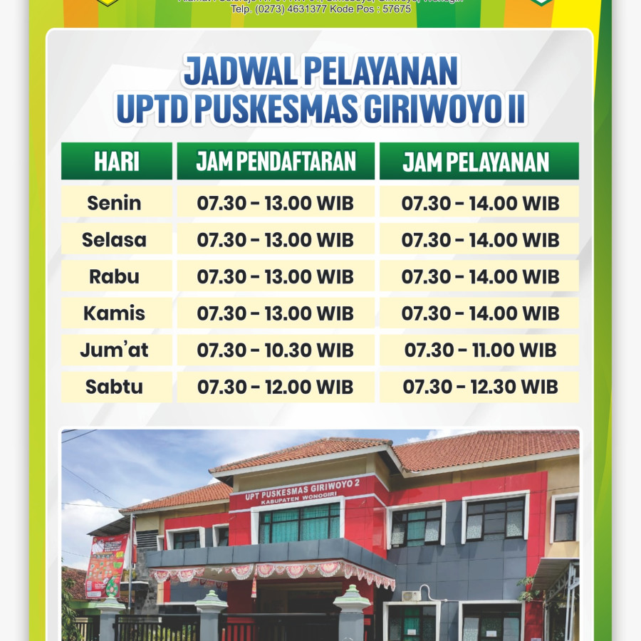 BANNER JADWAL PELAYANAN