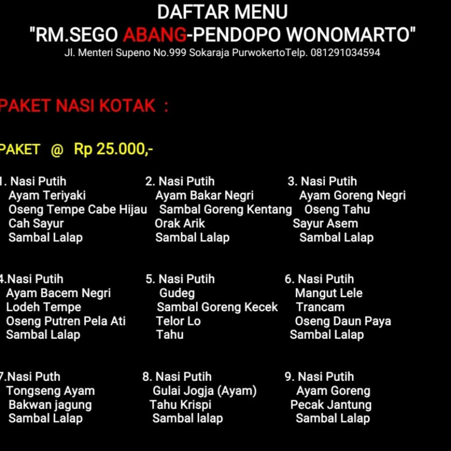 paket nasi kotak - utama