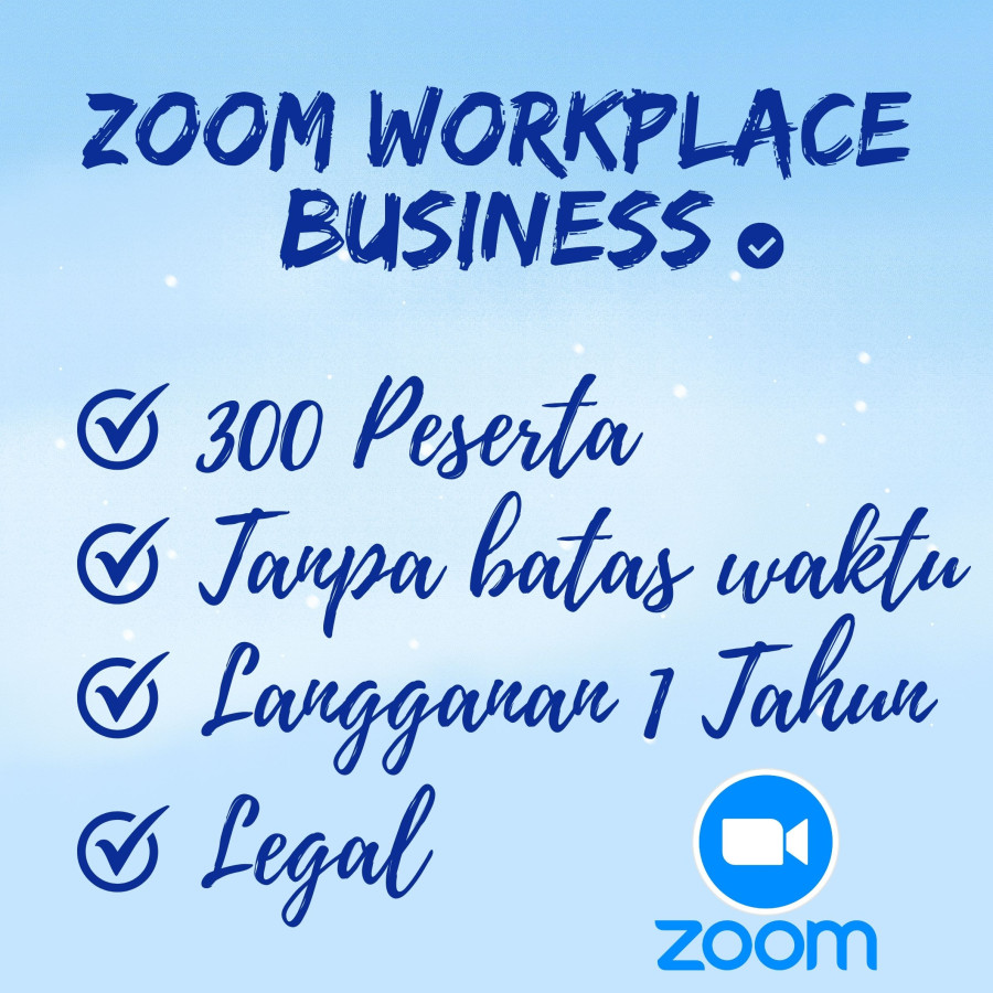 Langganan Zoom Workplace Business 300 Peserta 1 Tahun