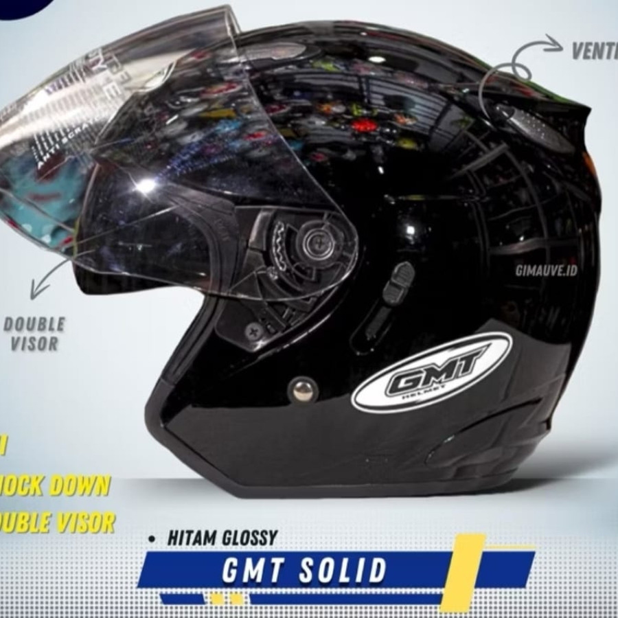 Helm merek KYT - depan