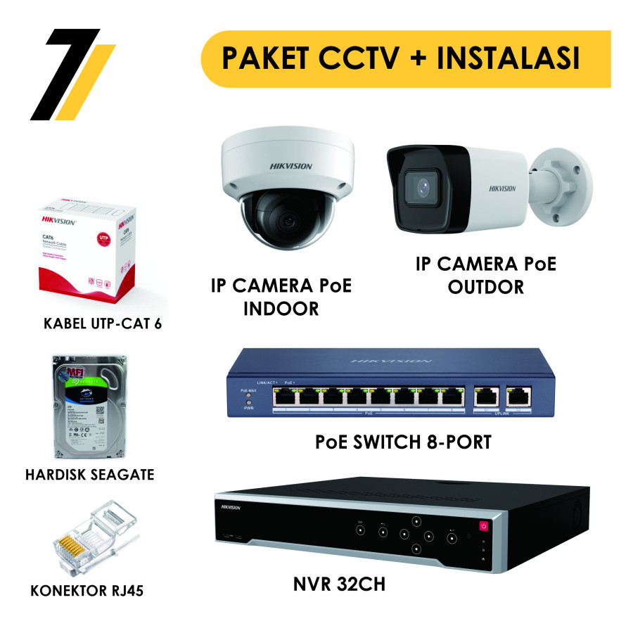 PAKET CCTV LENGKAP DENGAN INSTALASI