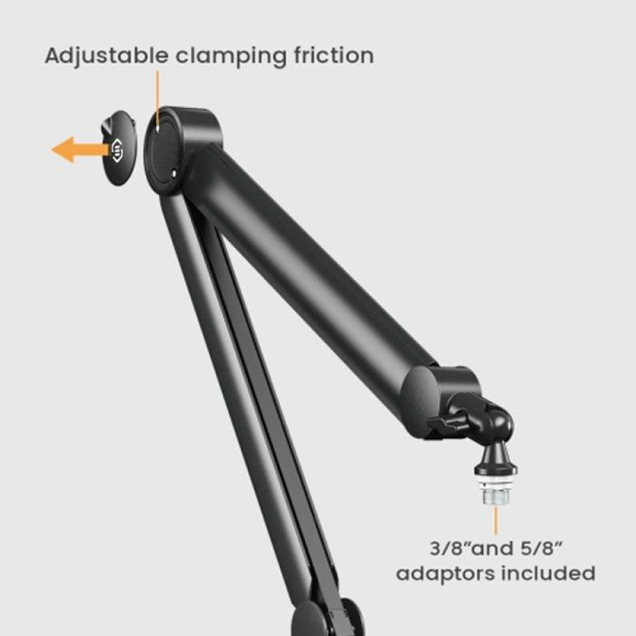 SOUNDTECH V2 Proffesional Arm Stand for Microphone Condenser Bracket - depan