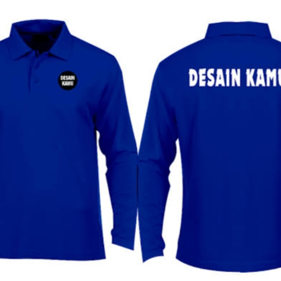 Kaos kerah lengan panjang - samping