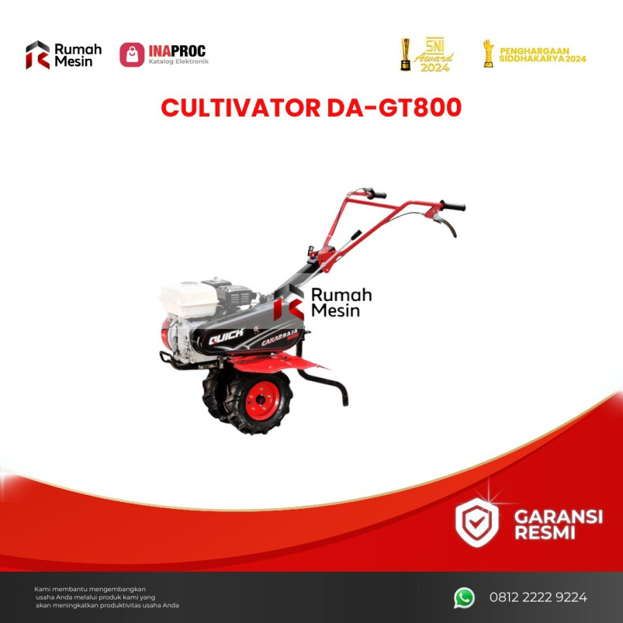 Cultivator 8HP DA-GT800 - depan