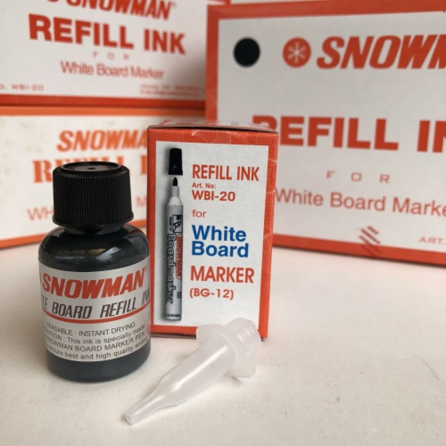 Tinta Spidol Whiteboard Snowman Hitam - utama