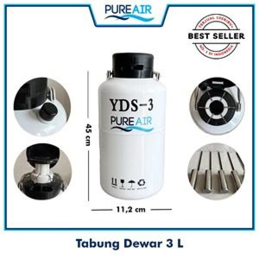 Tabung Dewar Liquid Nitrogen Cair 3 Liter - Dewar YDS 3 Liter - utama