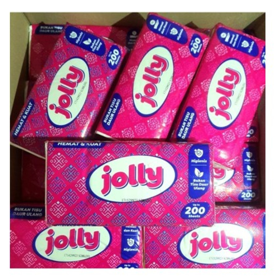 Tissue Tisu Jolly Facial Wajah 250 sheet 2ply - depan