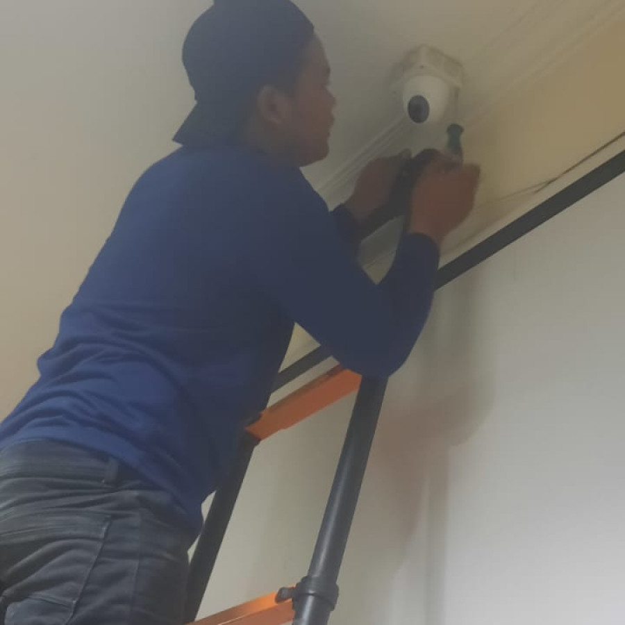 Instalasi dan pemasangan IP camera 1 camera