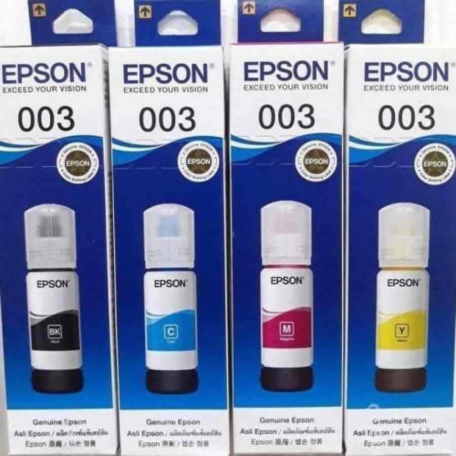 Tinta Printer Hitam dan Warna 003 uk 65 ml merk Epson