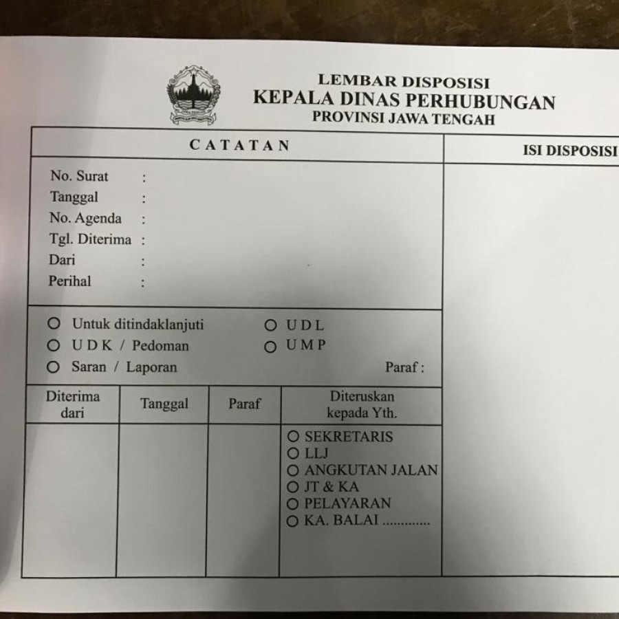 Lembar Disposisi - utama