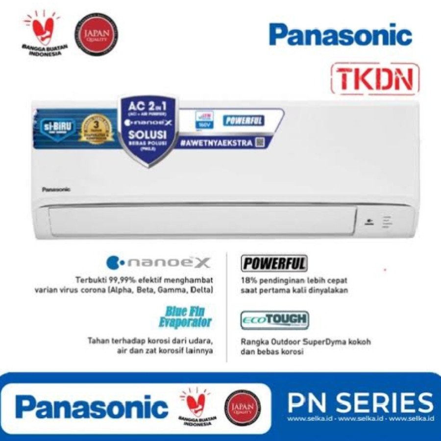 AC 2 PK PANASONIC CS-PN18 AKJ STANDART - depan