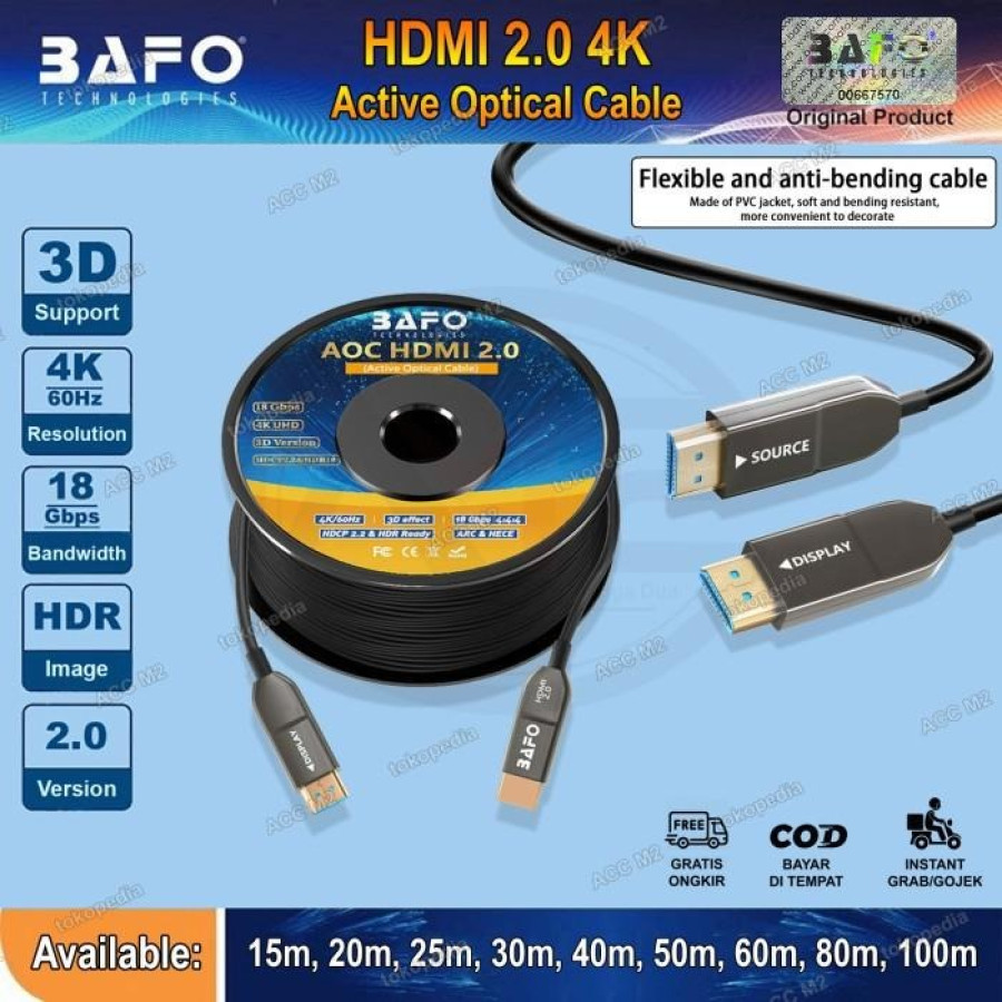 Bafo Kabel HDMI 2.0 - 40 METER