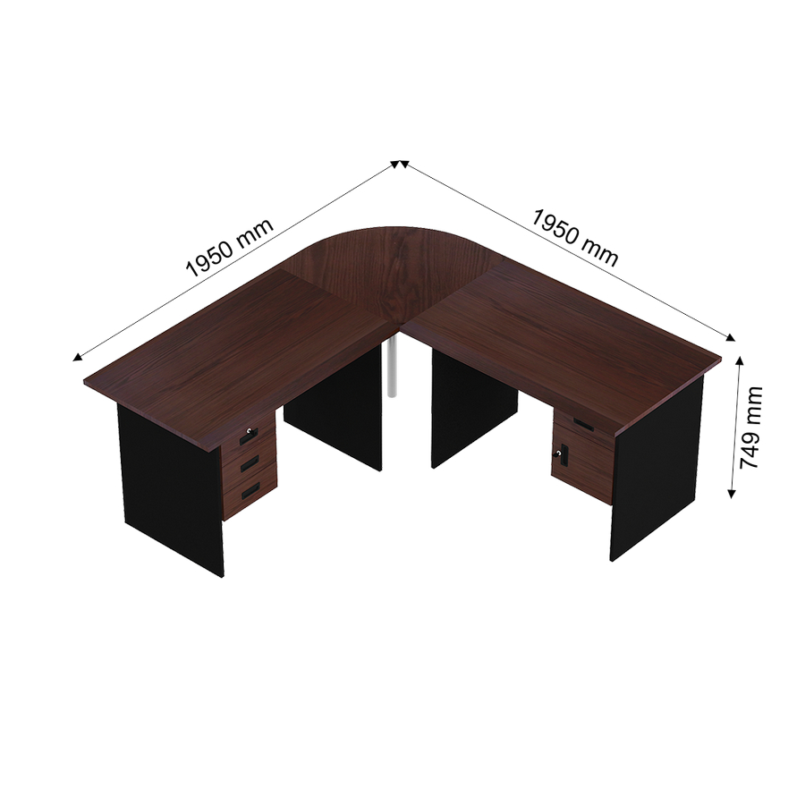 EXECUTIVE DESK NEO ALPHA 120 - samping