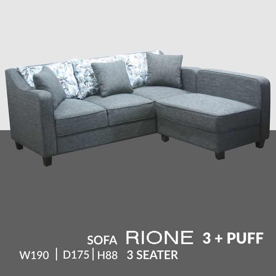 Sofa Sudut SHALDON 3 Plus PUFF
