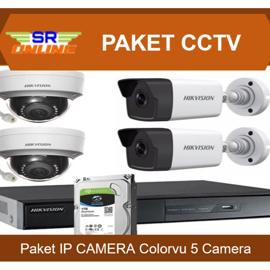 Paket IP CAMERA Colorvu 5 Camera - depan