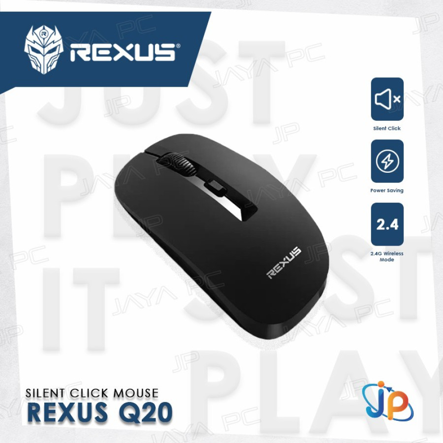 Rexus Q20 Silent Click Original - Mouse Wireless Office - utama