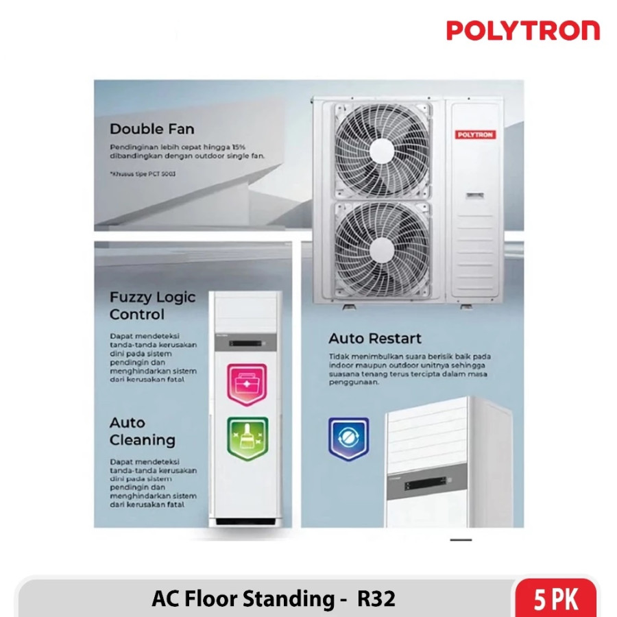 AC Standing Floor 5 PK POLYTRON PSF5032 - depan