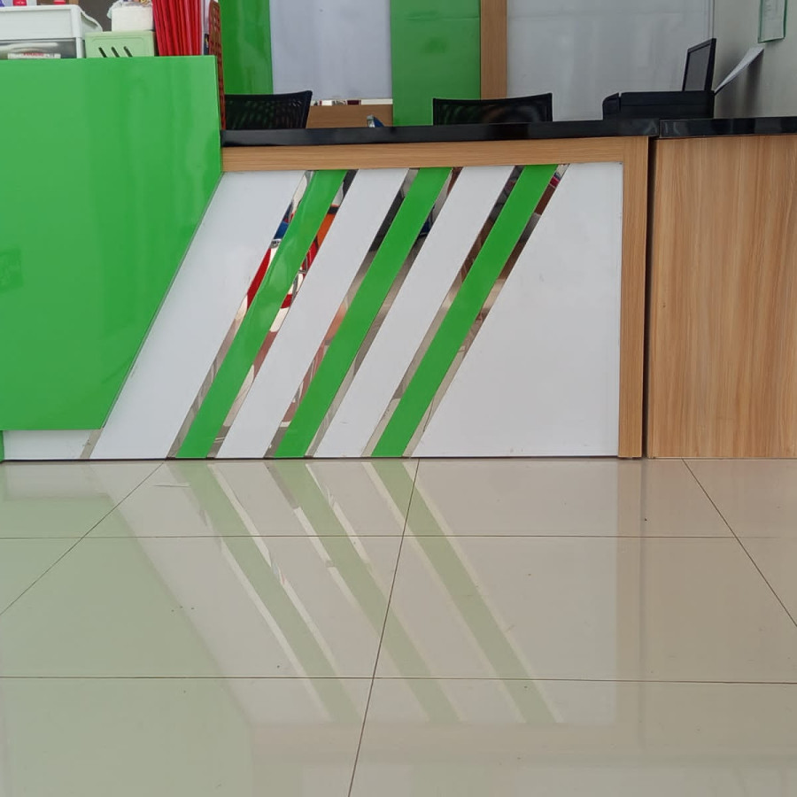 Meja Custom Ukuran 200x75 cm Finishing HPL Multiplex