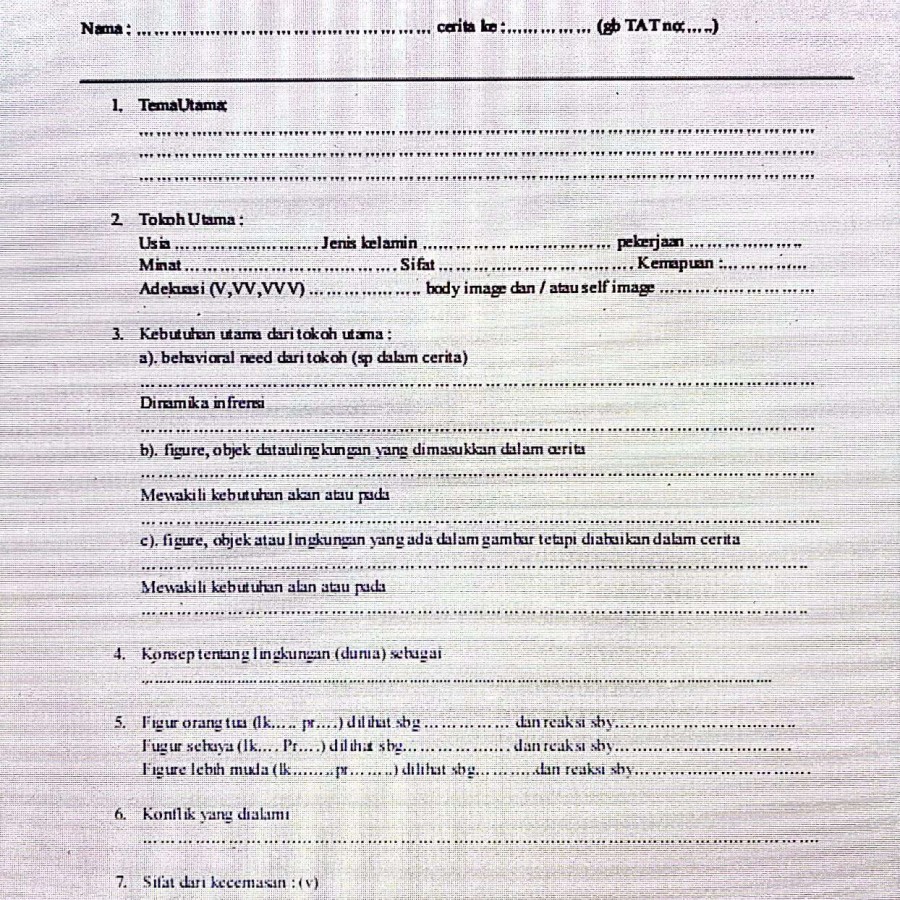 cetak form CAT dan TAT