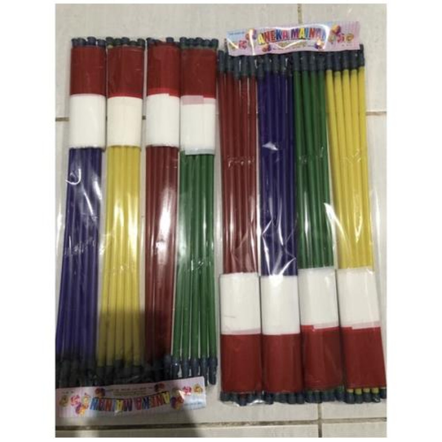 Bendera Bahan Plastik, Isi 20 Pcs, dengan Tongkat
