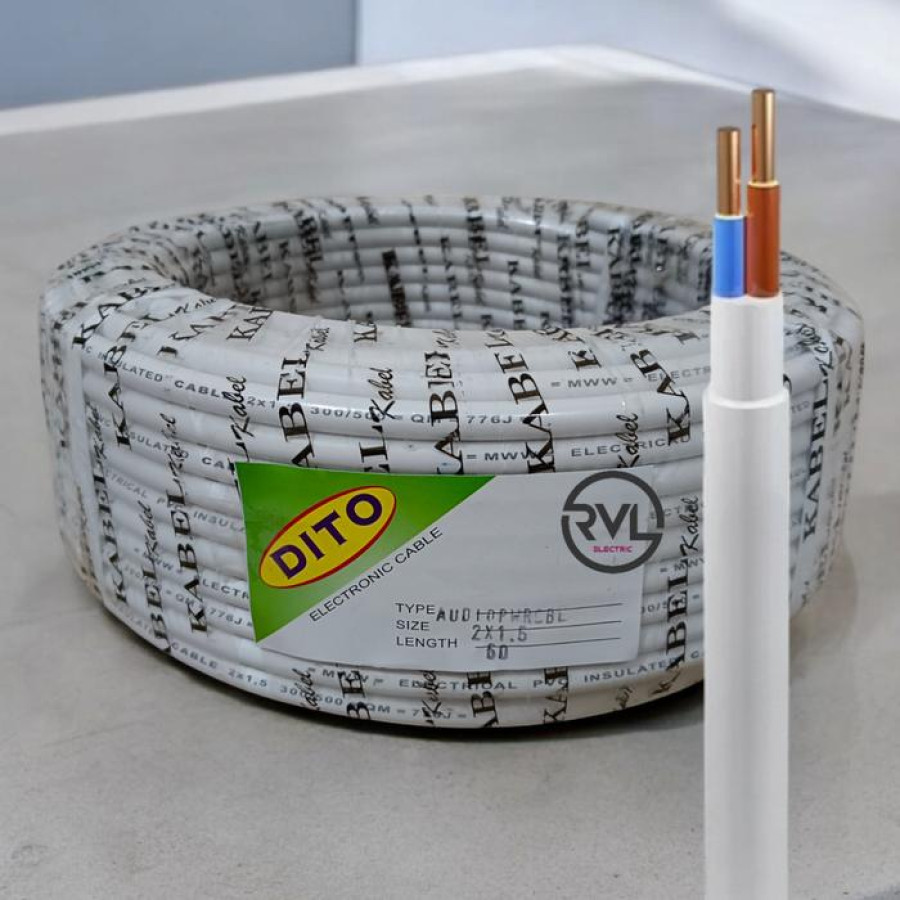 Kabel listrik NYM DITO 2X1.5mm 50yard - detail
