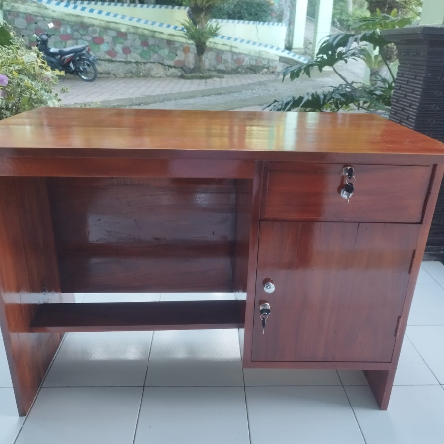MEJA KERJA KAYU JATI