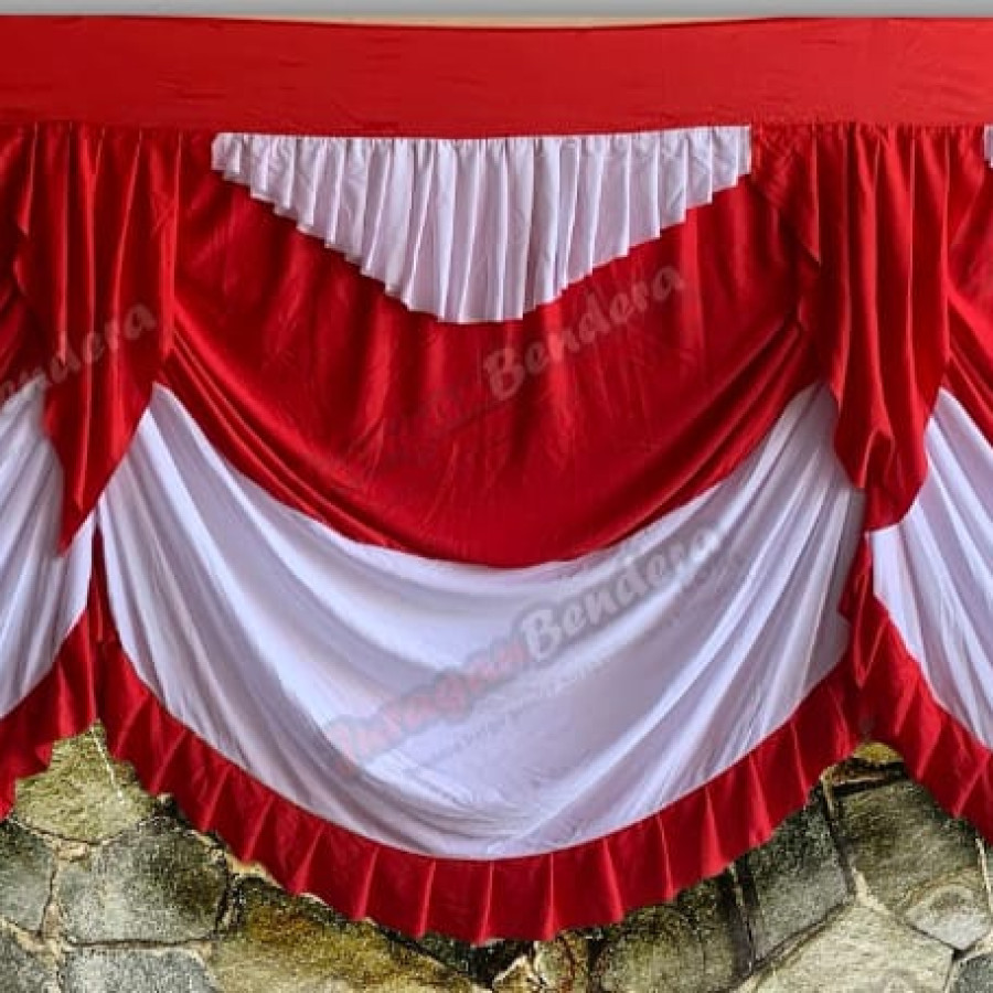 Bendera Rumbai Merah Putih - depan