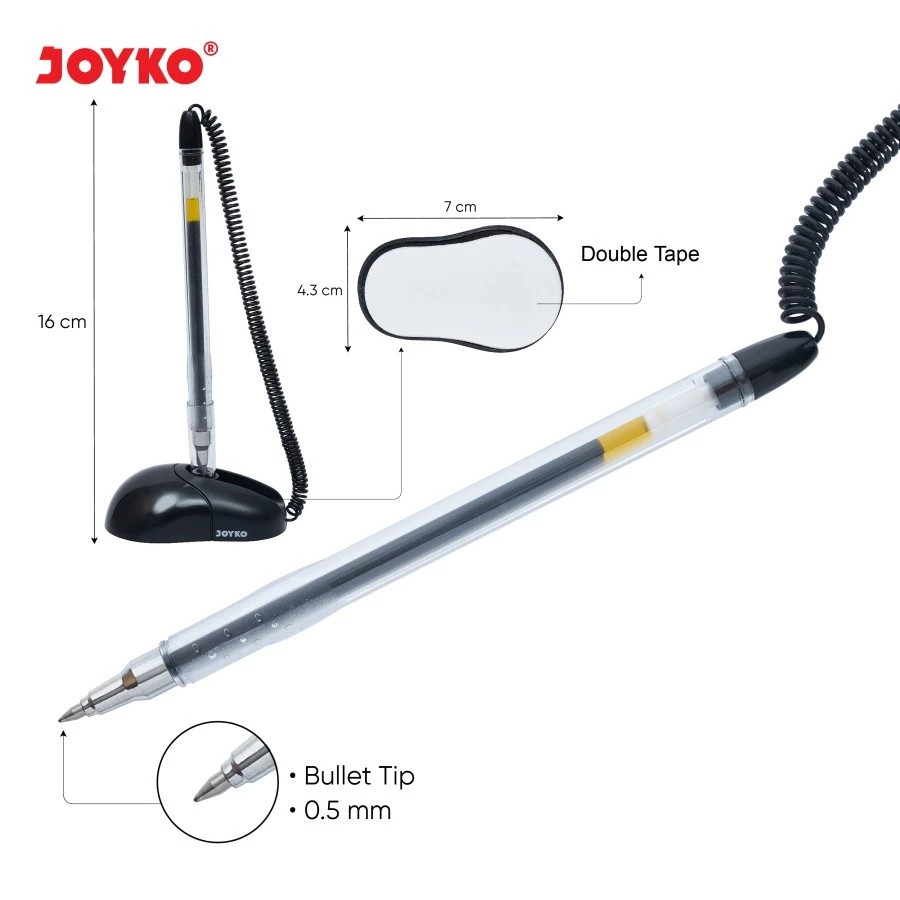 Joyko PSGP 147 - Stand Gel Pen / Bolpen Meja Spiral - depan