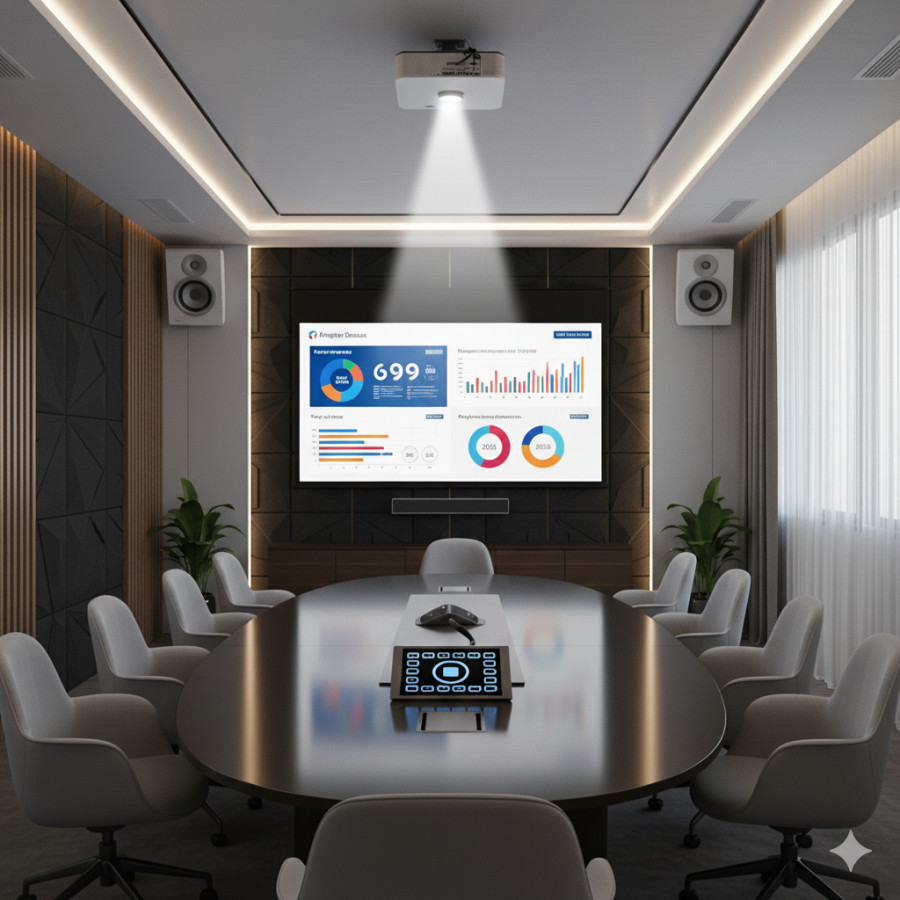 Layar Proyektor Otomatis 120 Inch