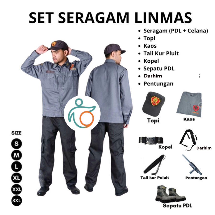 1 SET SERAGAM LINMAS Full Bordir - utama