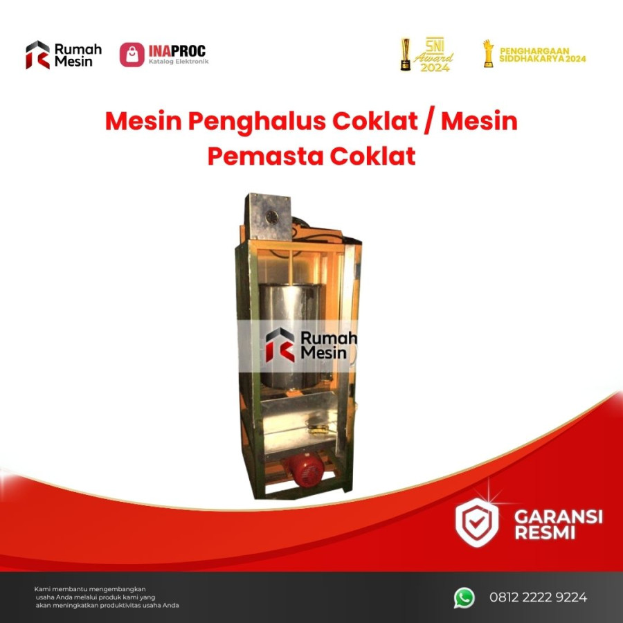 Mesin Penghalus Coklat / Mesin Pemasta Coklat - depan