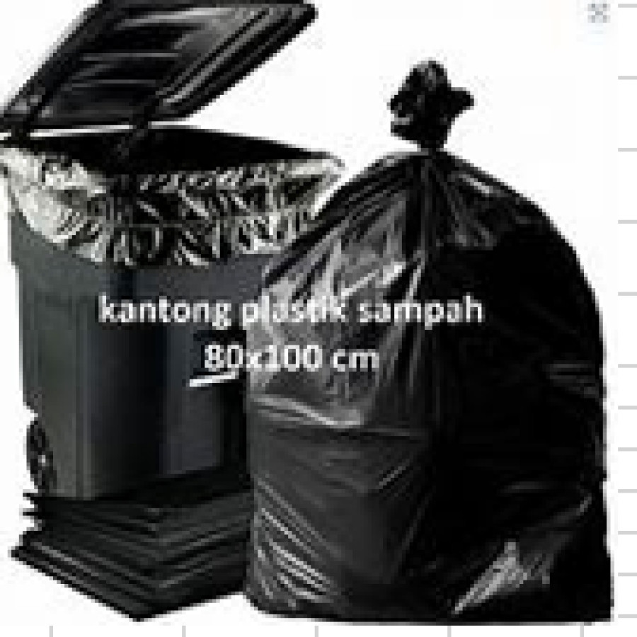 Kantong Sampah Bahan Plastik, Uk. 80 x 100 Cm, Isi 10 Lembar
