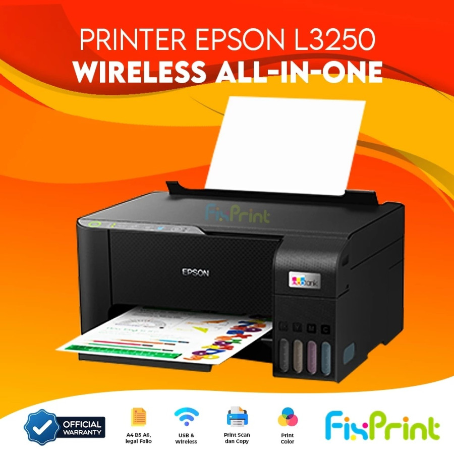 Printer Eco Tank L3250 Print Scan Copy AIO Wifi EcoTank - utama