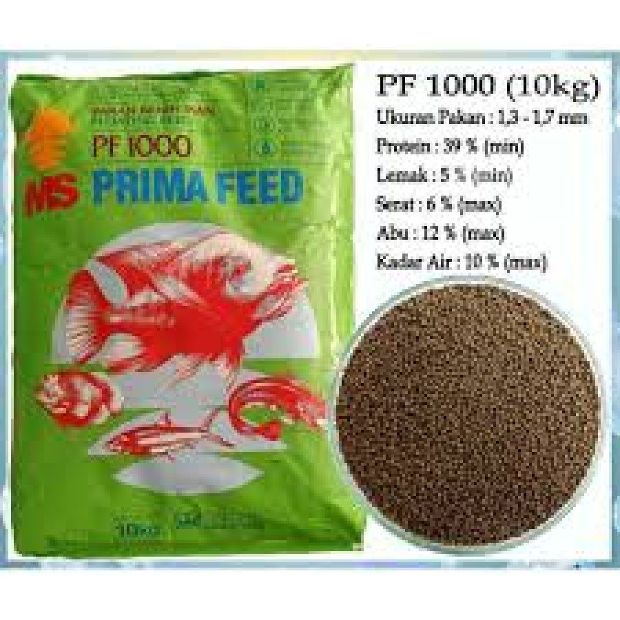 Pakan Ikan PF 1000 1 SAK (10Kg) PRIMA FEED - utama