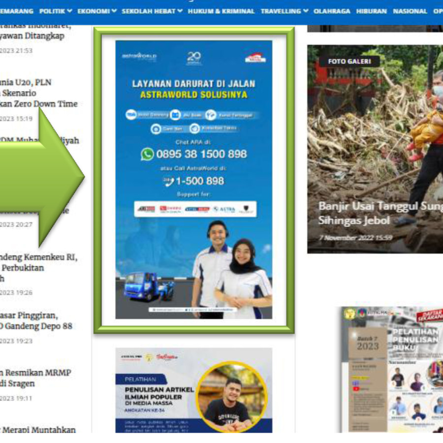 Penayangan jasa publikasi media