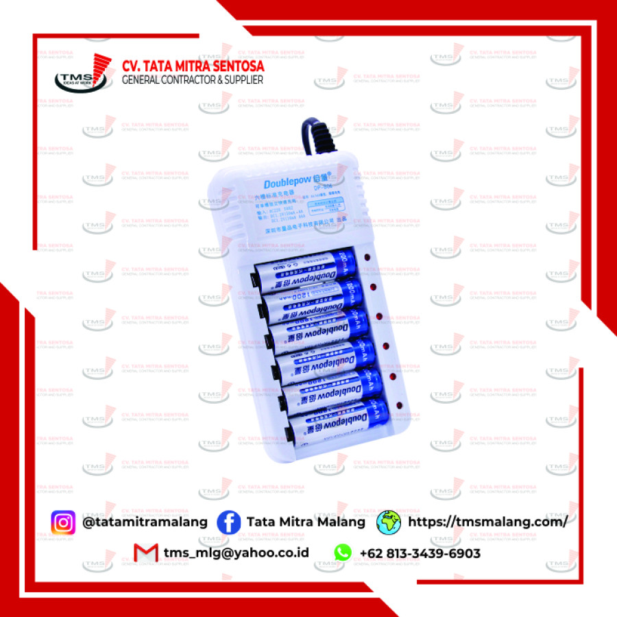 Baterai DoublePow AA Cas Isi Ulang