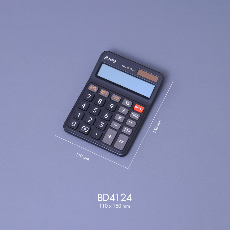 Kalkulator Desktop (12 Digit) BD4124 120 steps / 12 digits - depan