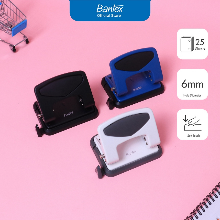 Pembolong kertas (Pervorator) Bantex 2 Hole Punch / Hole diameter Diameter : 6 mm - utama