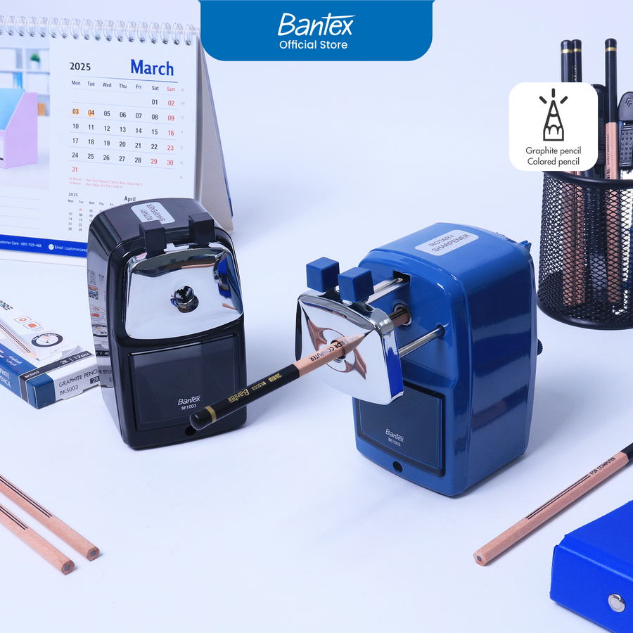 Rautan Pensil Putar Bantex Rotary Sharpener Diameter Lubang : 6,9-8 mm - utama