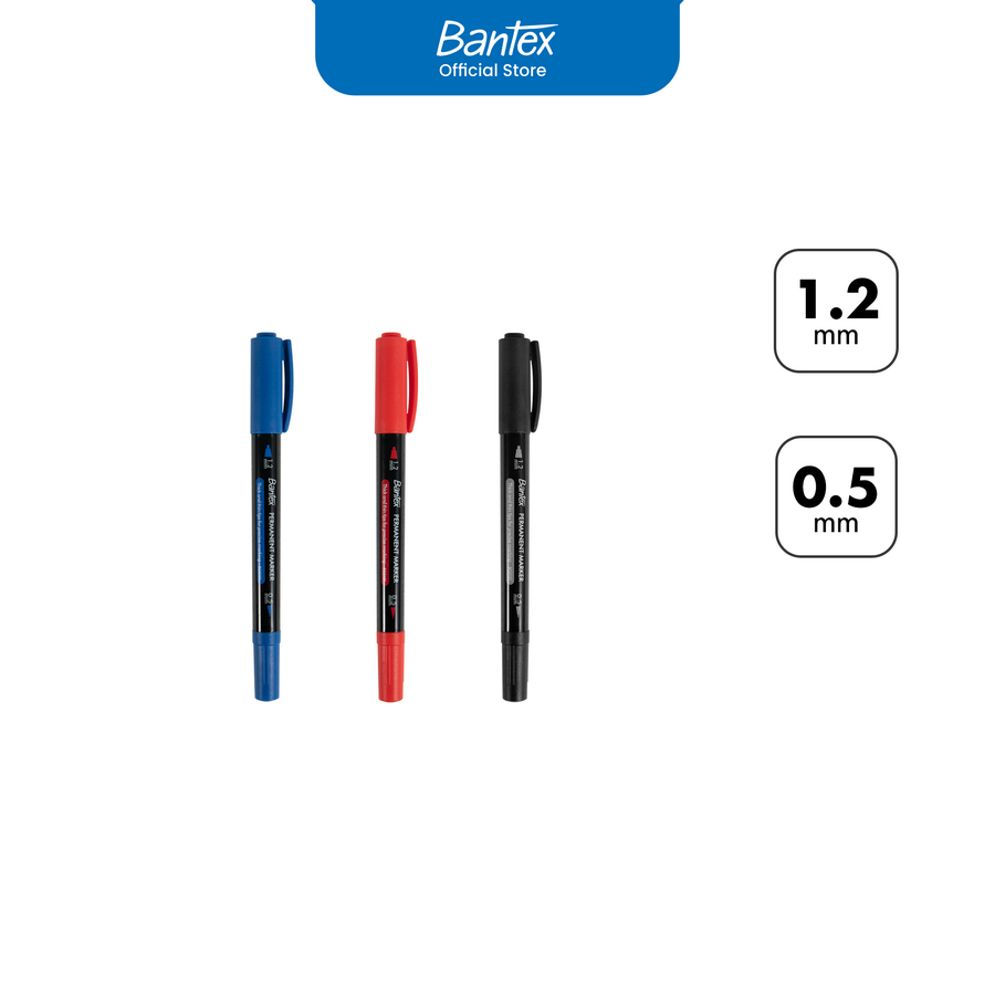 Spidol Permanen Bantex 0,5 mm & 1,2 mm - utama