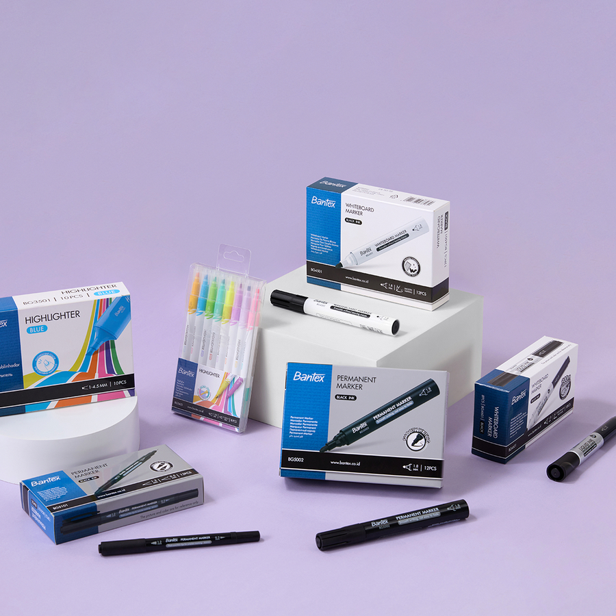 Spidol Permanen Bantex 0,5 mm & 1,2 mm - depan