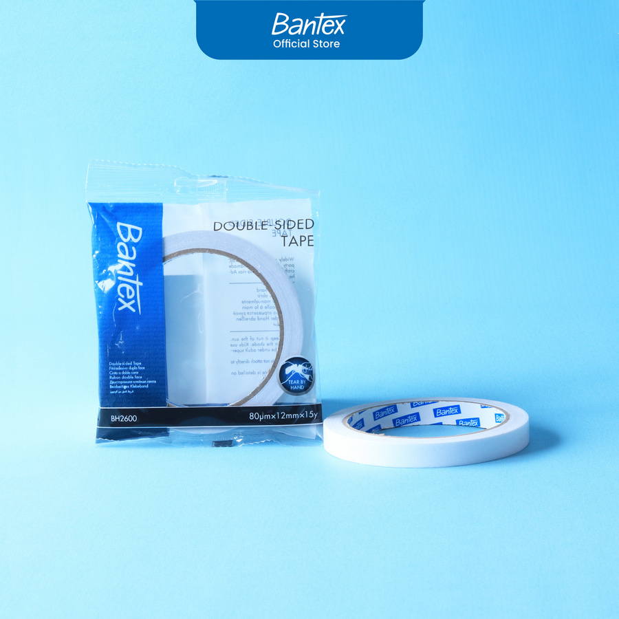 Isolasi Bolak Balik (Double Tape) Bantex 1/2 Inchi (12 mm x 15 y) - utama
