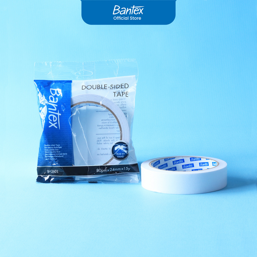 Isolasi Bolak Balik (Double Tape) Bantex 1 Inchi (24 mm x 15 y) - utama