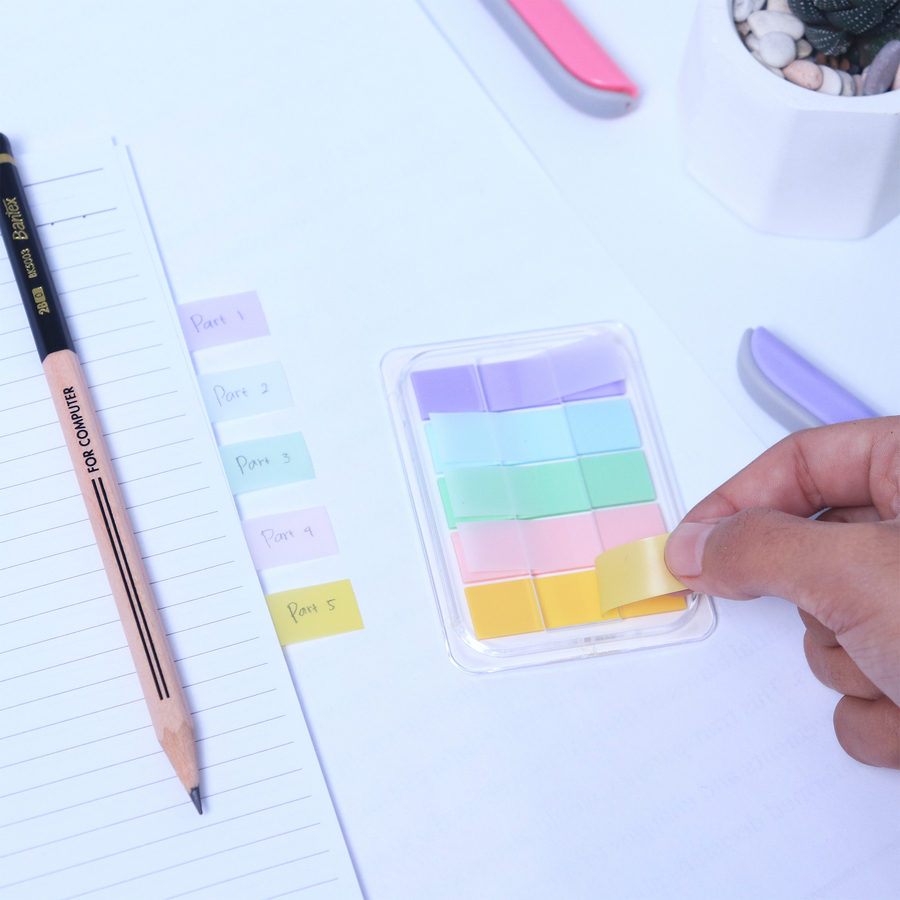Pembatas/Penanda Halaman Bantex Index Tab Isi 100 lembar (45 x 12 mm) - samping