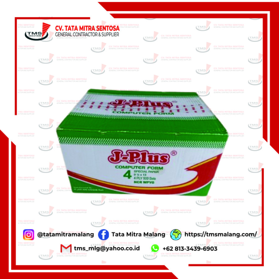 Kertas NCR 9 1/2 x13" (4 ply) J-Plus