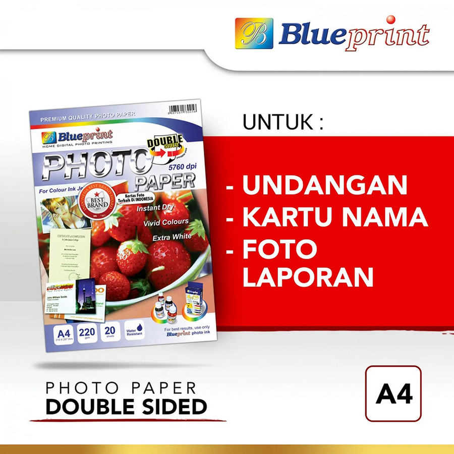 BLUEPRINT Kertas Foto Double Sided A4 220 gsm