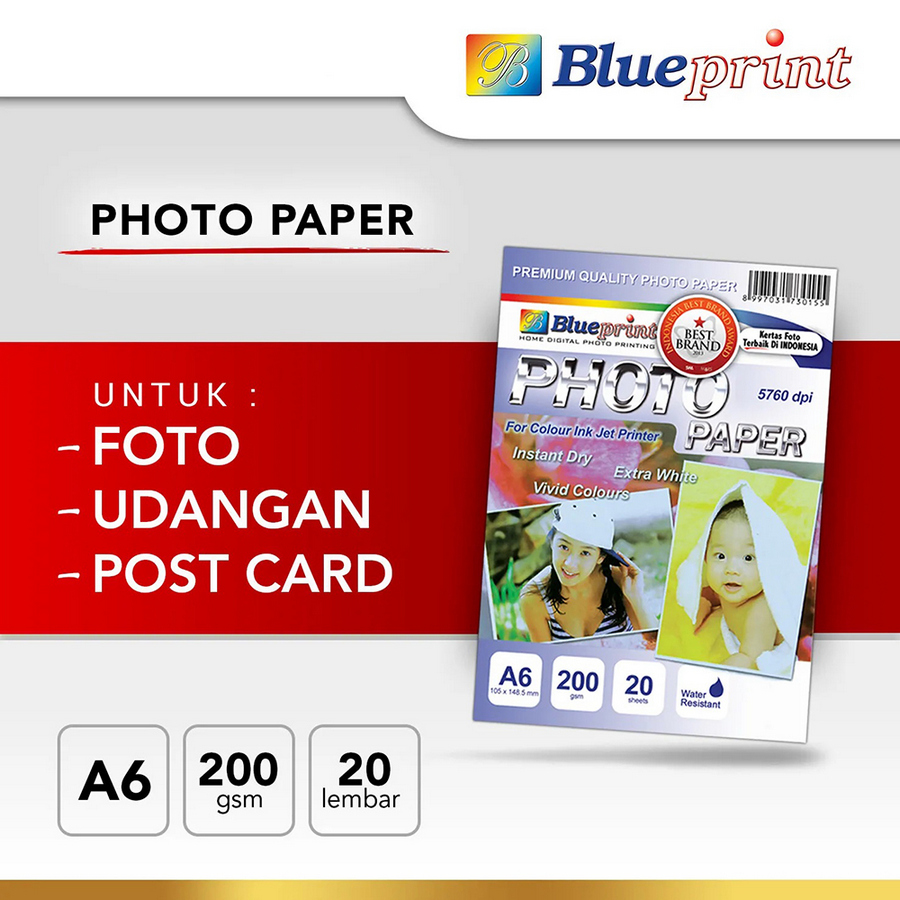 BLUEPRINT Kertas Foto Glossy A6 200 gsm - utama