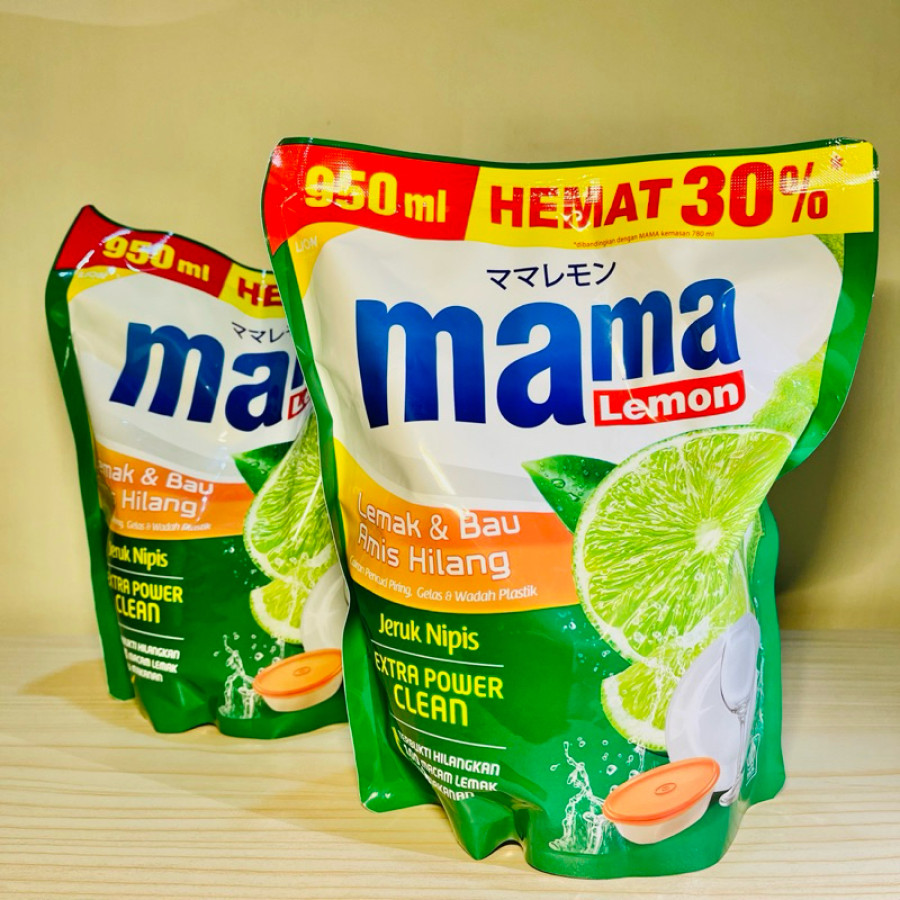 Sabun Cuci Piring mama Lemon 950 ml - depan
