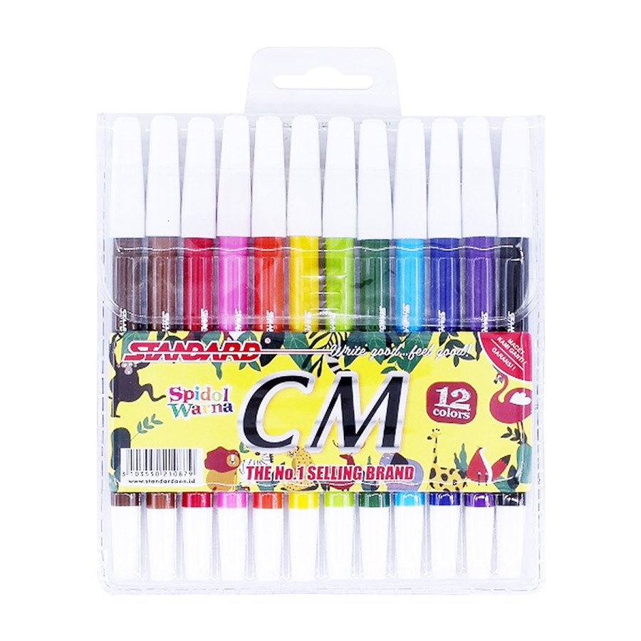 Spidol Warna Warni Alat Melukis STANDARD CM-2 Isi 12 Warna - utama